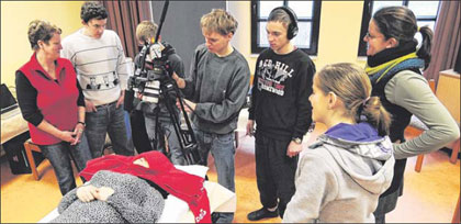 Claudia aus Szczecin hat in diesem Falle die Hauptrolle in einer der Videoproduktionen übernommen